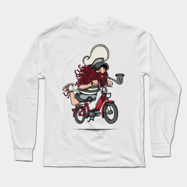 Moped Sailor Long Sleeve T-Shirt by Copenhagen Poster